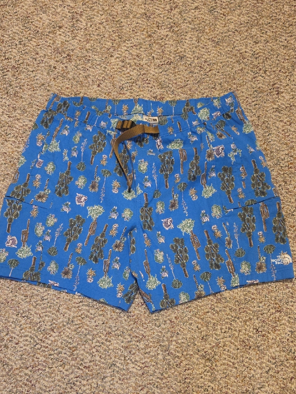 The North Face Men's Royal Blue Palm Tree Print Shorts